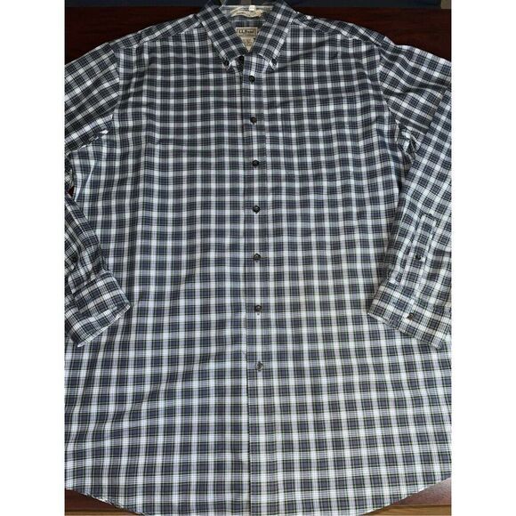 L.L.Bean Mens Button Up Plaid Size X-Large Tall - Picture 1 of 10